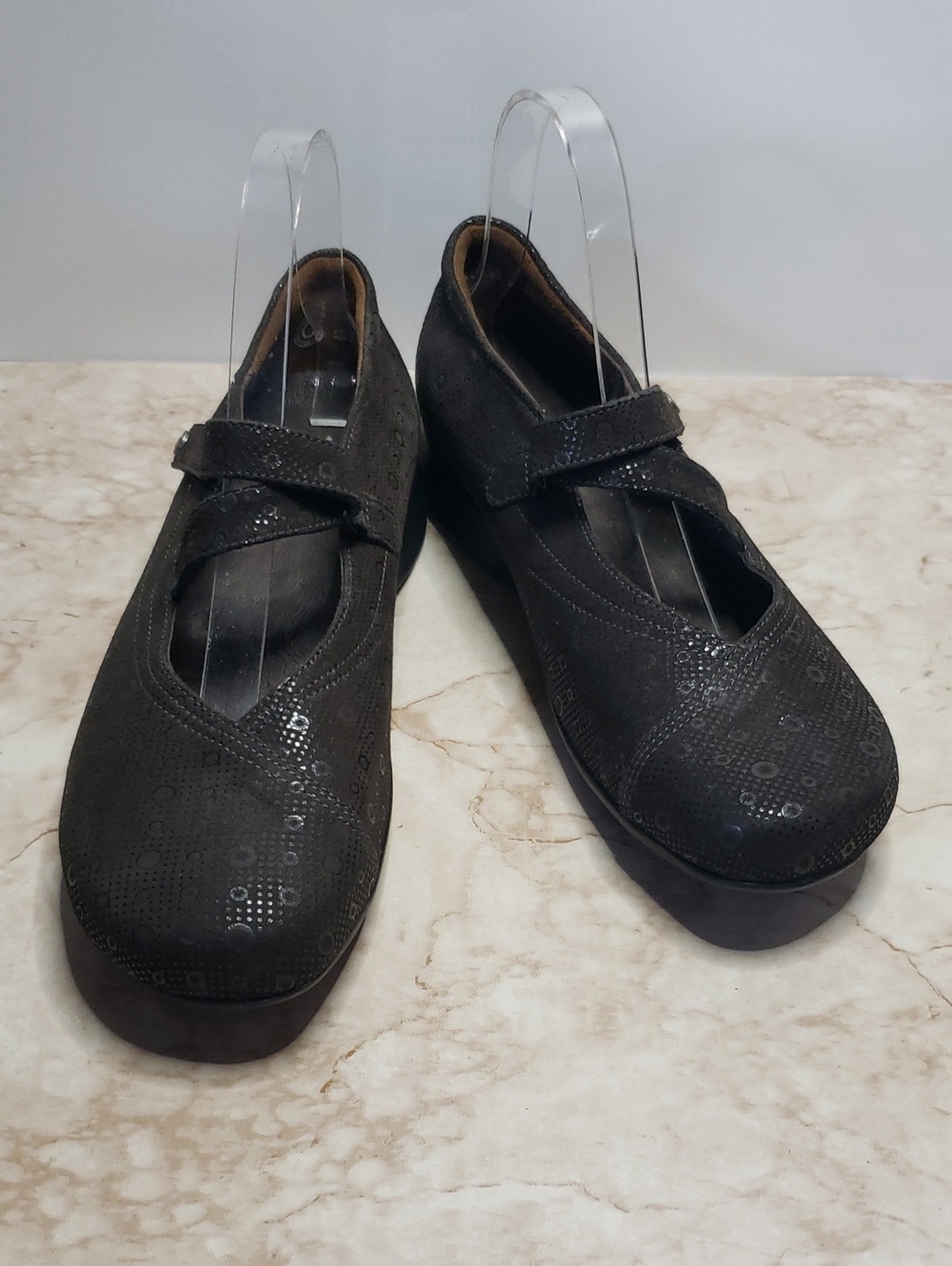 Wolky Women’s Dark Brown Printed Mary Jane Comfort Shoes 42